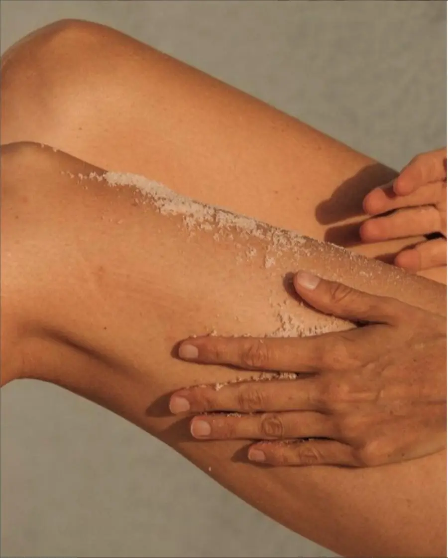 Smooth skin on the legs in soft natural light